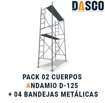 Dos cuerpos de andamio tipo estándar