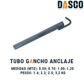 Tubo gancho anclaje