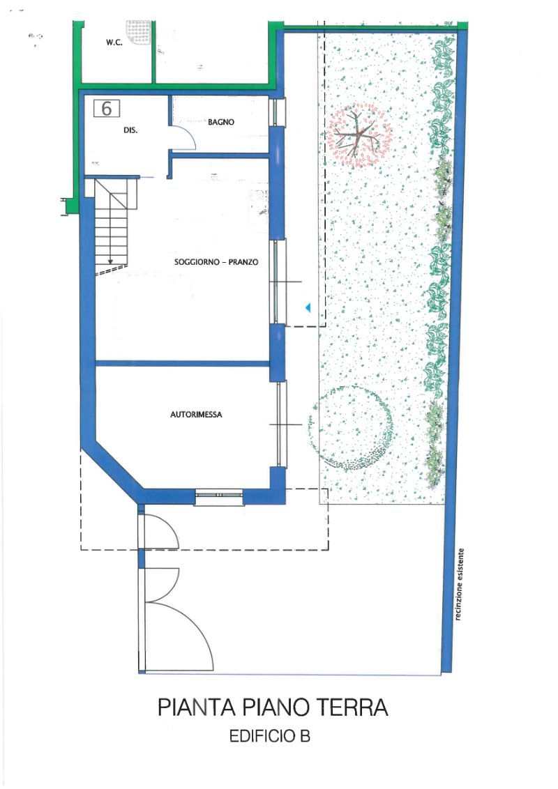 pianta del piano terra di edificio B