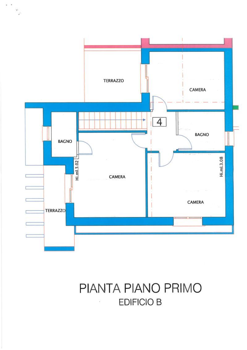 pianta primo piano edificio B