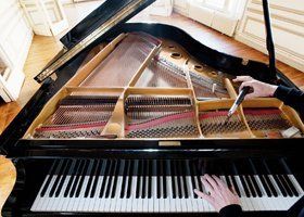 piano being played