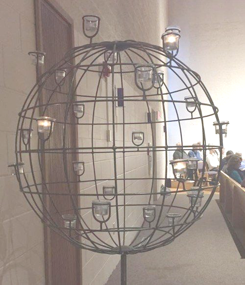 family of god, lighted globe, prayers, worship