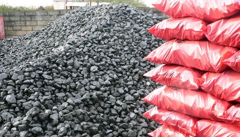 chunks of coal and coal scaks