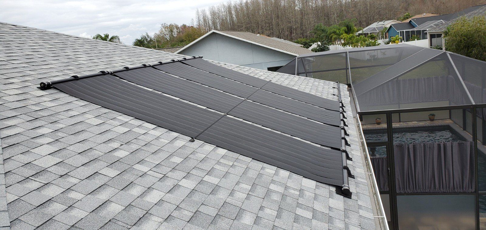 Solar Pool Heater On Roof — Lutz, FL — Coast to Coast Solar Inc.