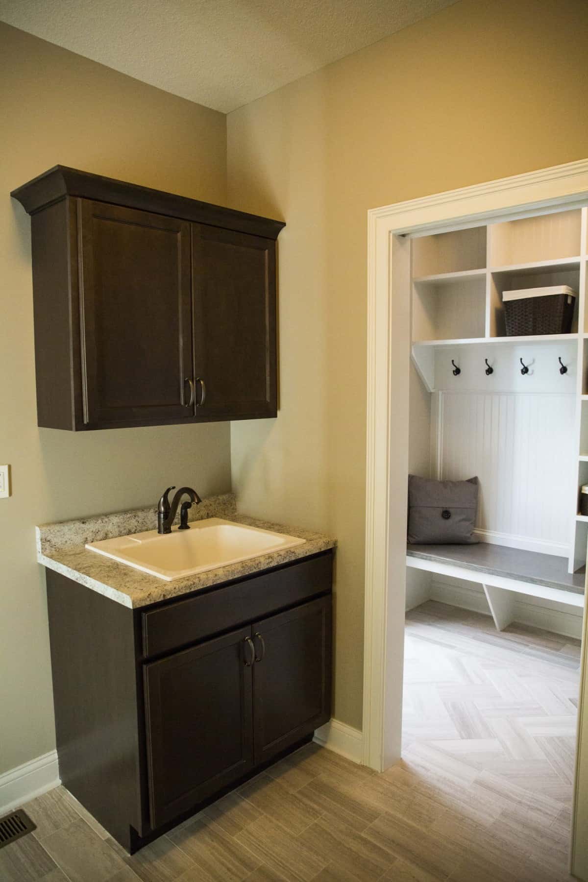 Corner Sink & Cabinet by Hansman Custom Homes in Mid-MO