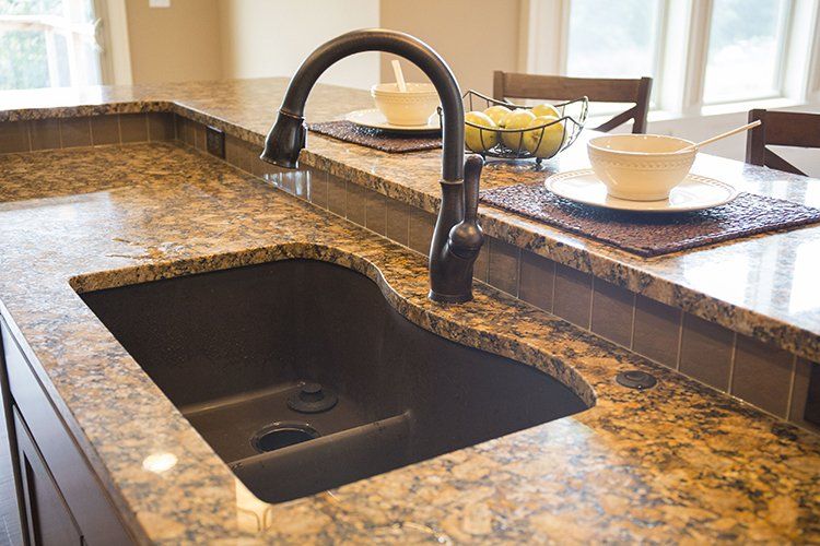 Custom Brown Kitchen Sink by Hansman Custom Homes in Mid-Missouri