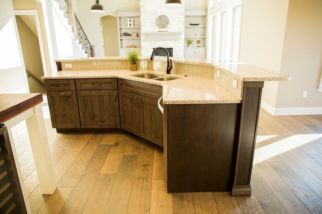 Wraparound Kitchen Island by Hansman Custom Homes in Mid-Missouri
