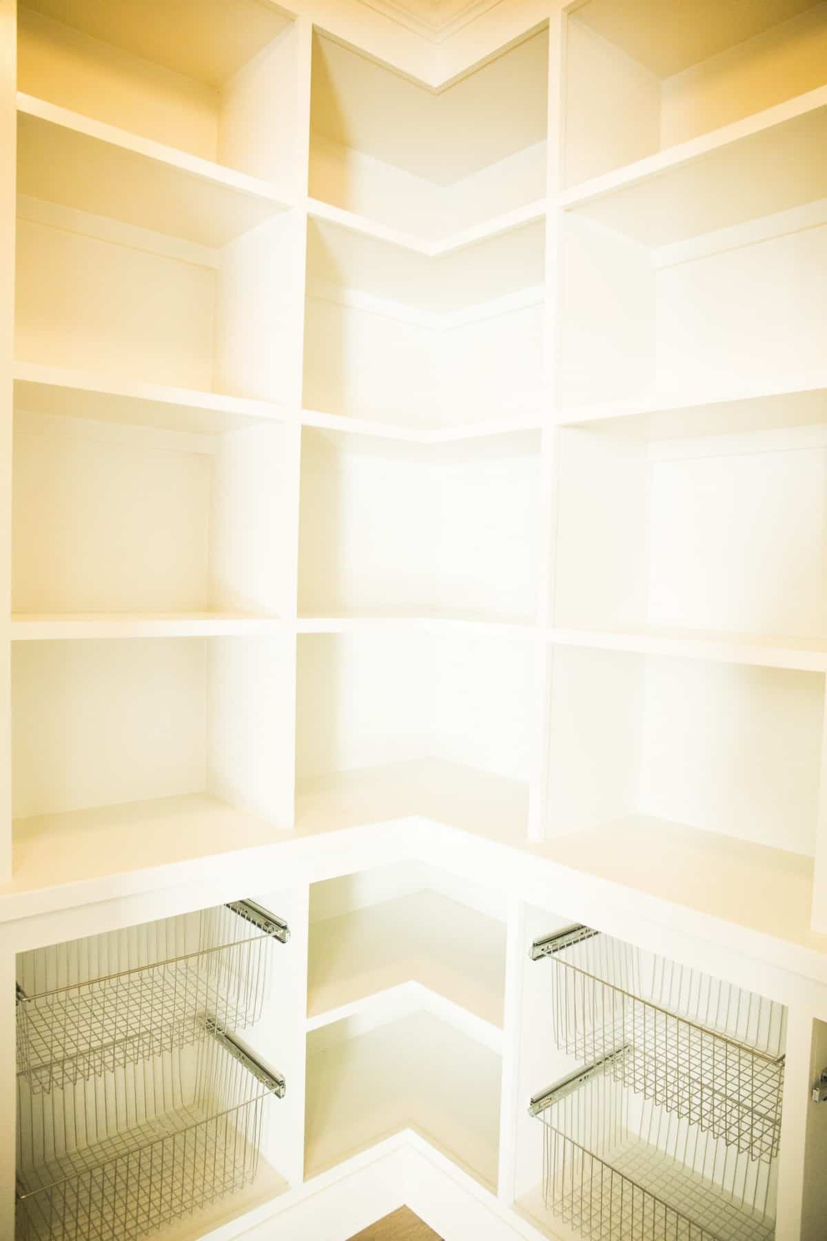 Long Pantry Shelves by Hansman Custom Homes in Mid-Missouri