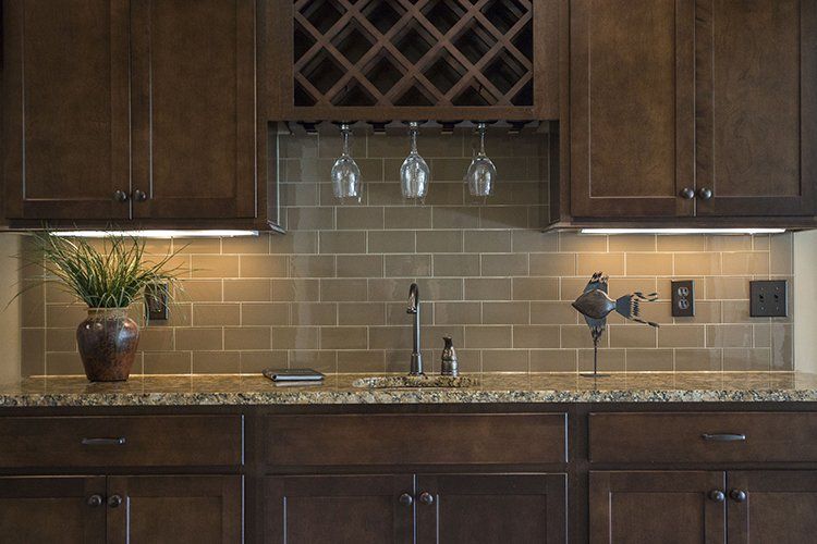 Elegant Mid-MO Wet Bar by Hansman Custom Homes in Mid-Missouri