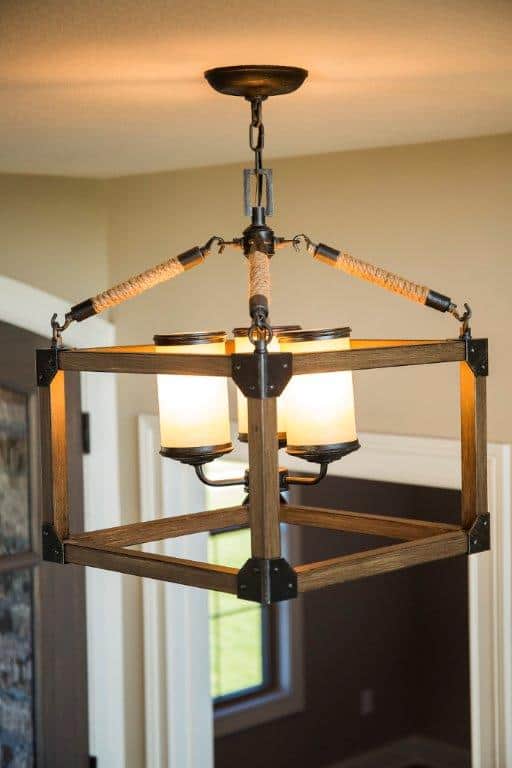 Intricate Ceiling Light by Hansman Custom Homes