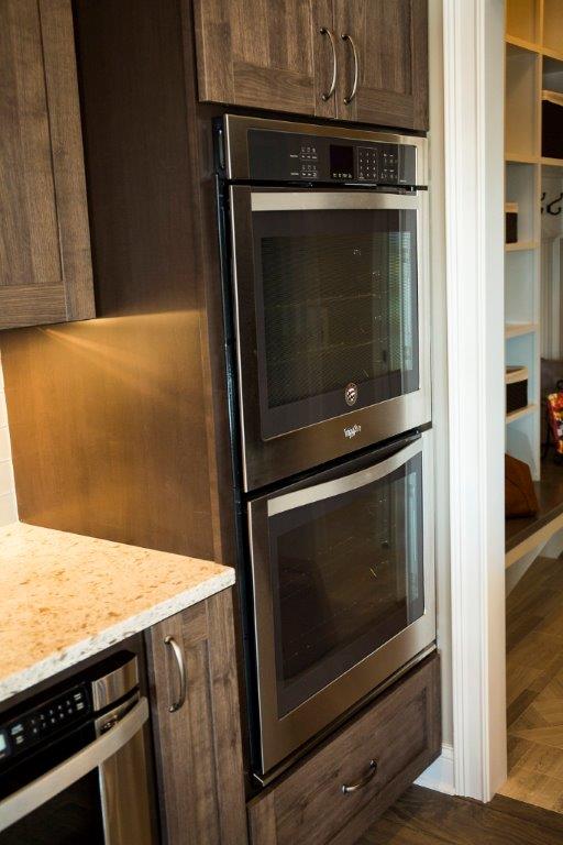 Two Stacked Ovens & Counter by Hansman Custom Homes in Mid-Missouri