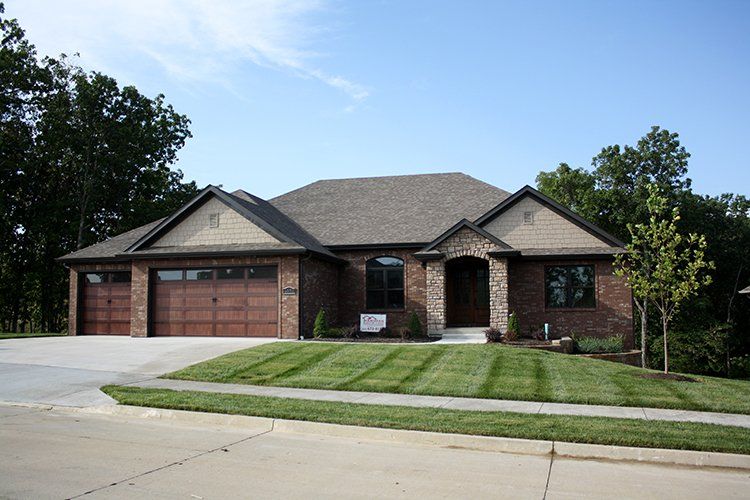 Front Yard of a Beautiful Home by Hansman Custom Homes in Mid-MO