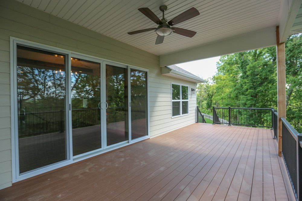 Balcony Space & Glass Doors by Hansman Custom Homes in Mid-MO