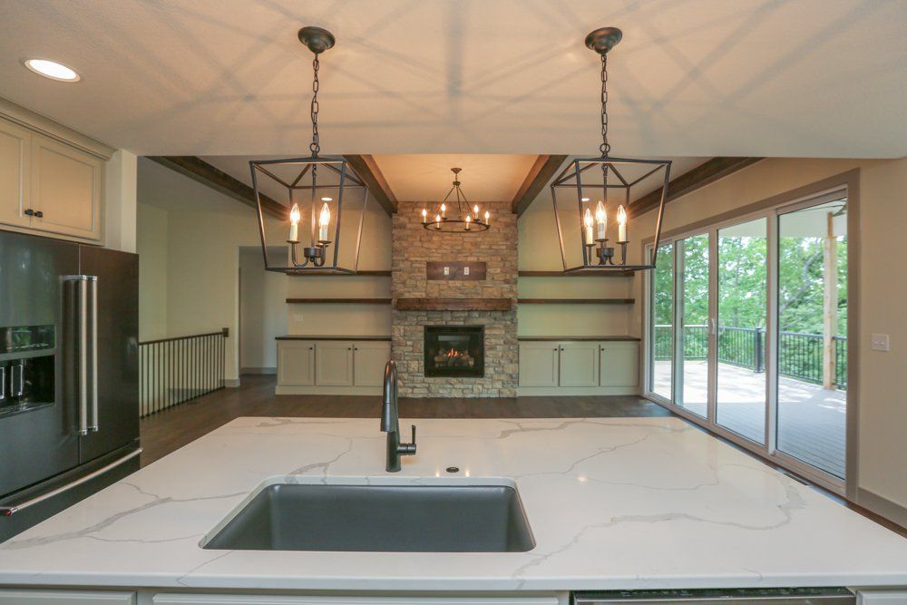 A Big Open Kitchen Design by Hansman Custom Homes in Mid-MO