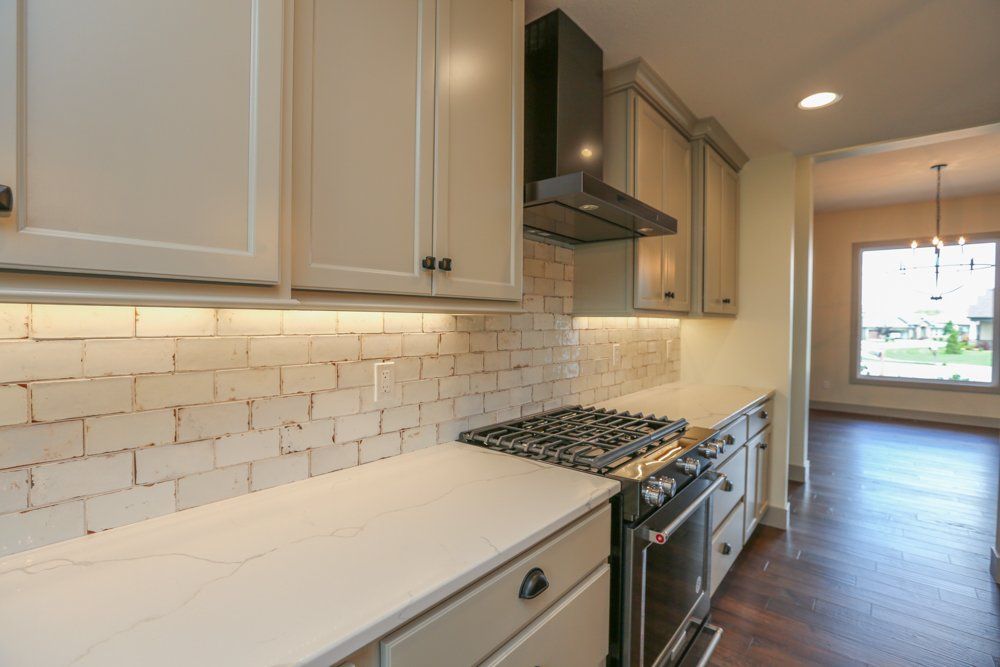 Gorgeous White Backsplash by Hansman Custom Homes in Mid-Missouri