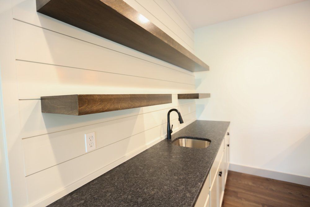Custom Minimalist Wet Bar by Hansman Custom Homes in Mid-Missouri