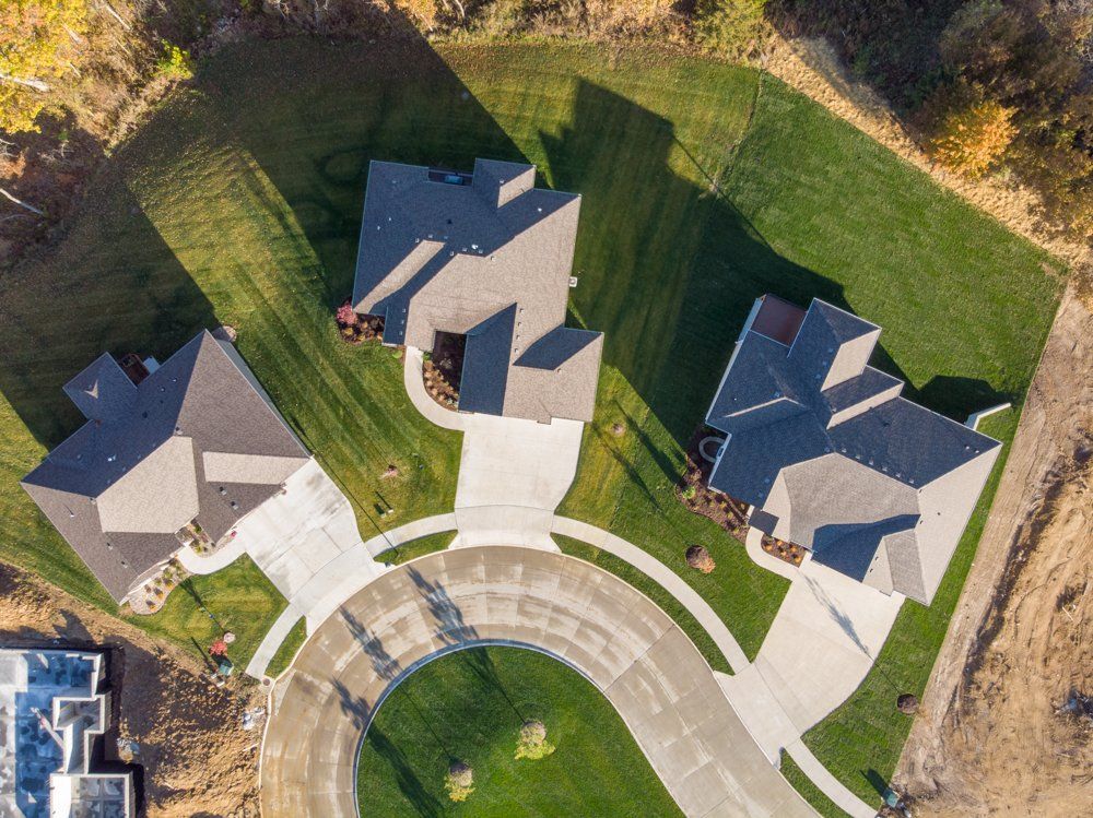 Bird's Eye View of Custom Home by Hansman Custom Homes in Mid-MO