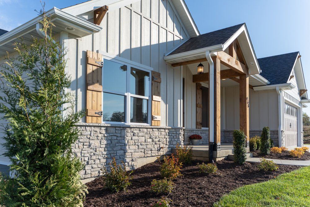 Garden & Windows of Custom Home by Hansman Custom Homes in Mid-MO