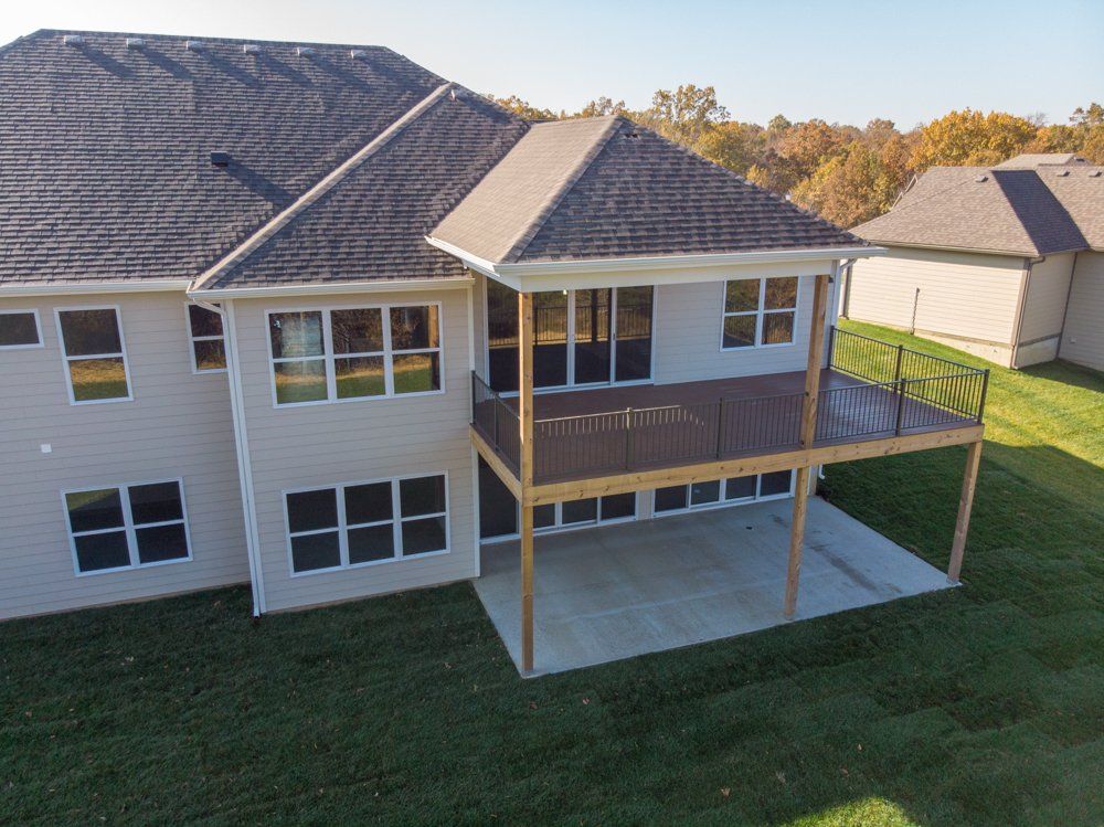 Custom Home With Balcony Built by Hansman Custom Homes in Mid-MO