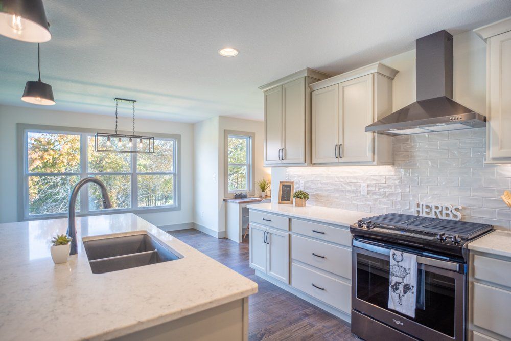 Large Kitchen With Windows by Hansman Custom Homes in Mid-Missouri