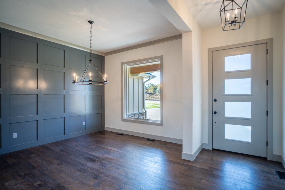 Detailed Contemporary Living Space by Hansman Custom Homes in Mid-MO