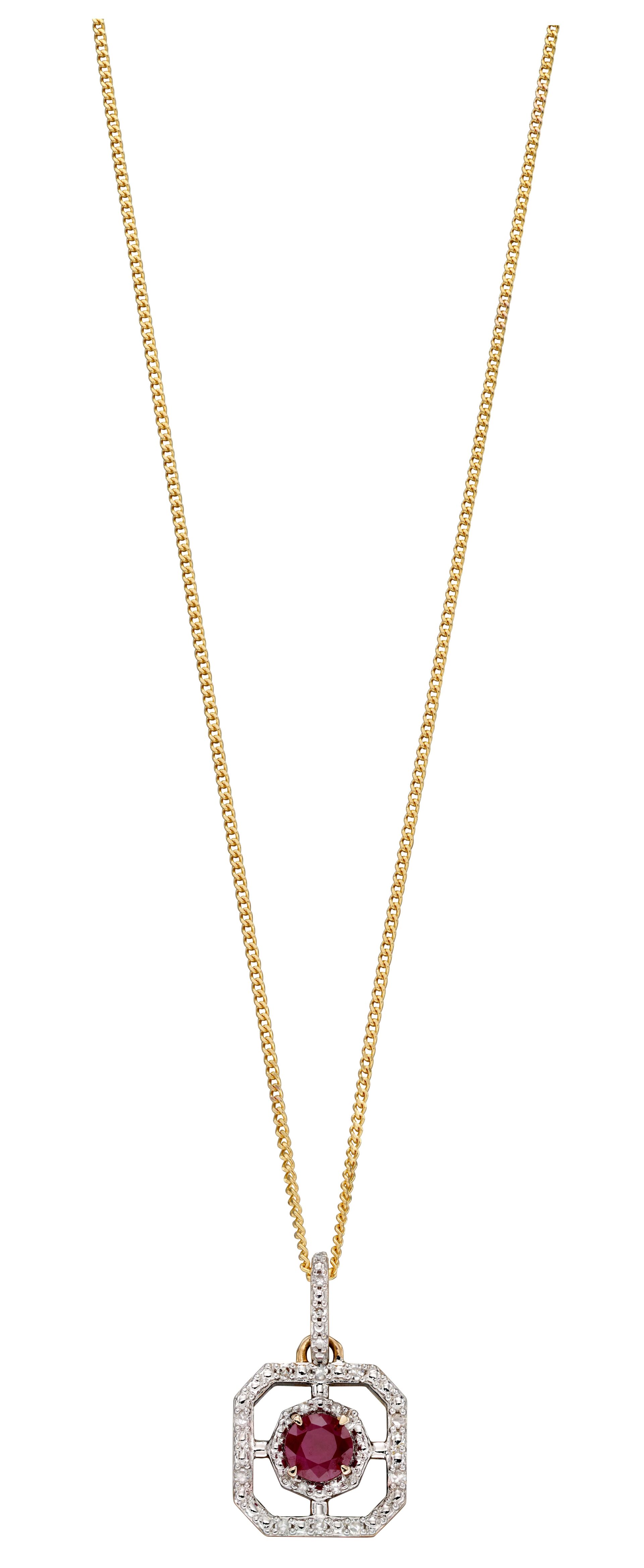 gold ruby pendant