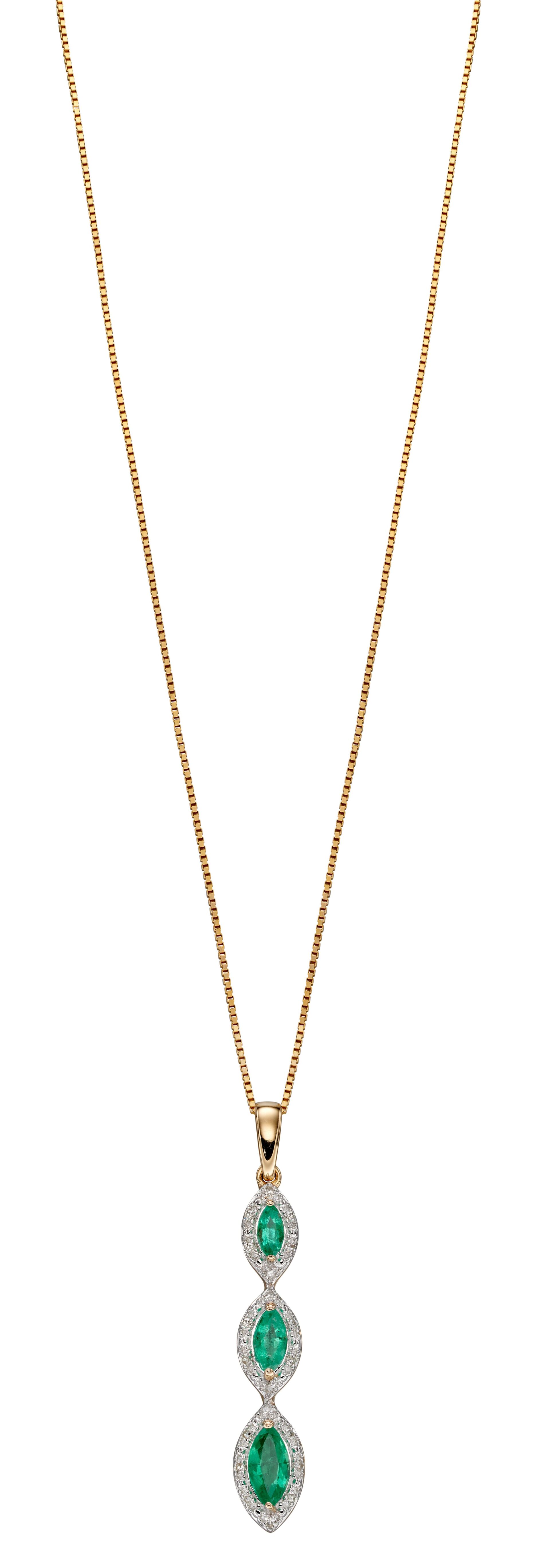 gold emerald necklace