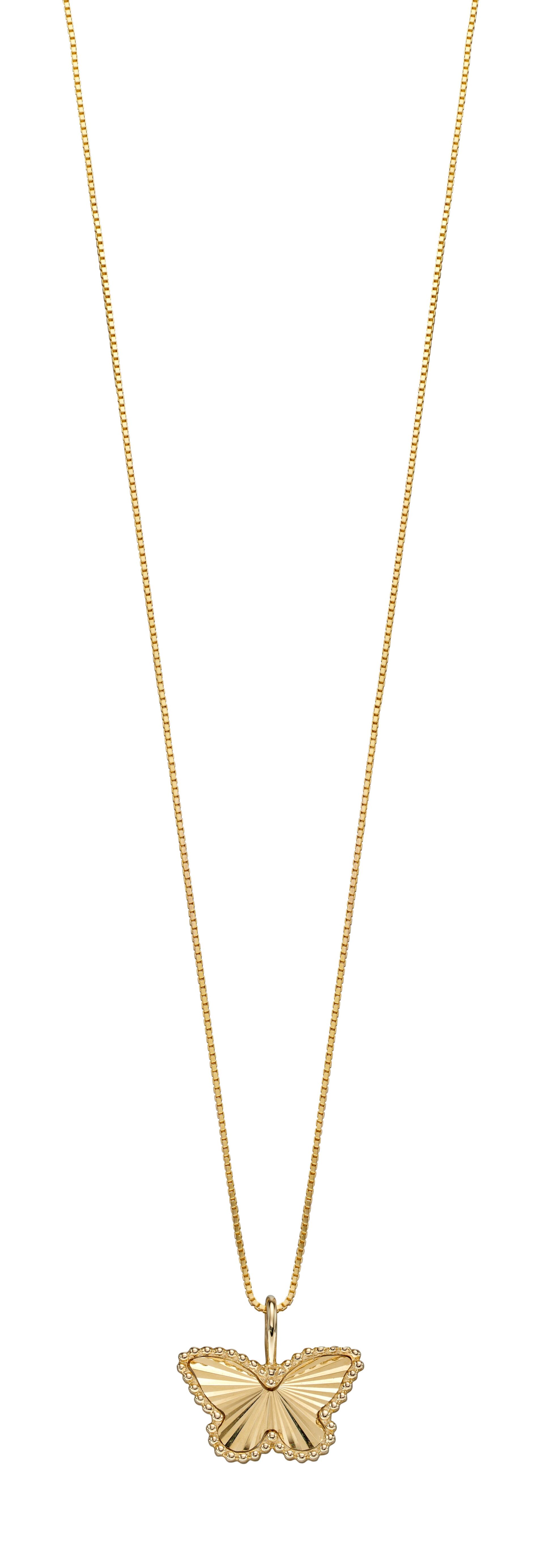gold butterfly pendant
