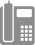 An icon of a telephone on a white background.