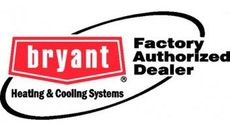 The bryant logo is a factory authorized dealer for heating and cooling systems.