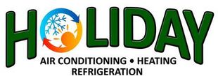 The logo for holiday air conditioning and heating refrigeration.