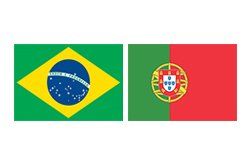 Flagge Brazil/ Portugal