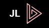 A logo with the letter jl and a triangle on a black background.