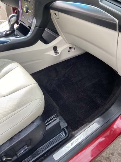 clean black floor mat