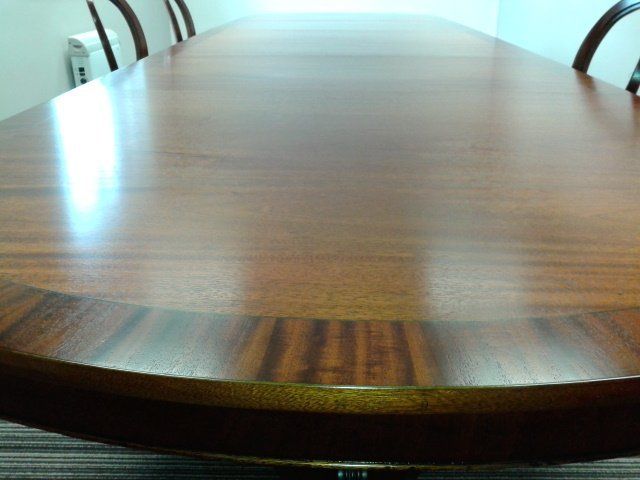 Large mahogany boardroom table, 15ft long.