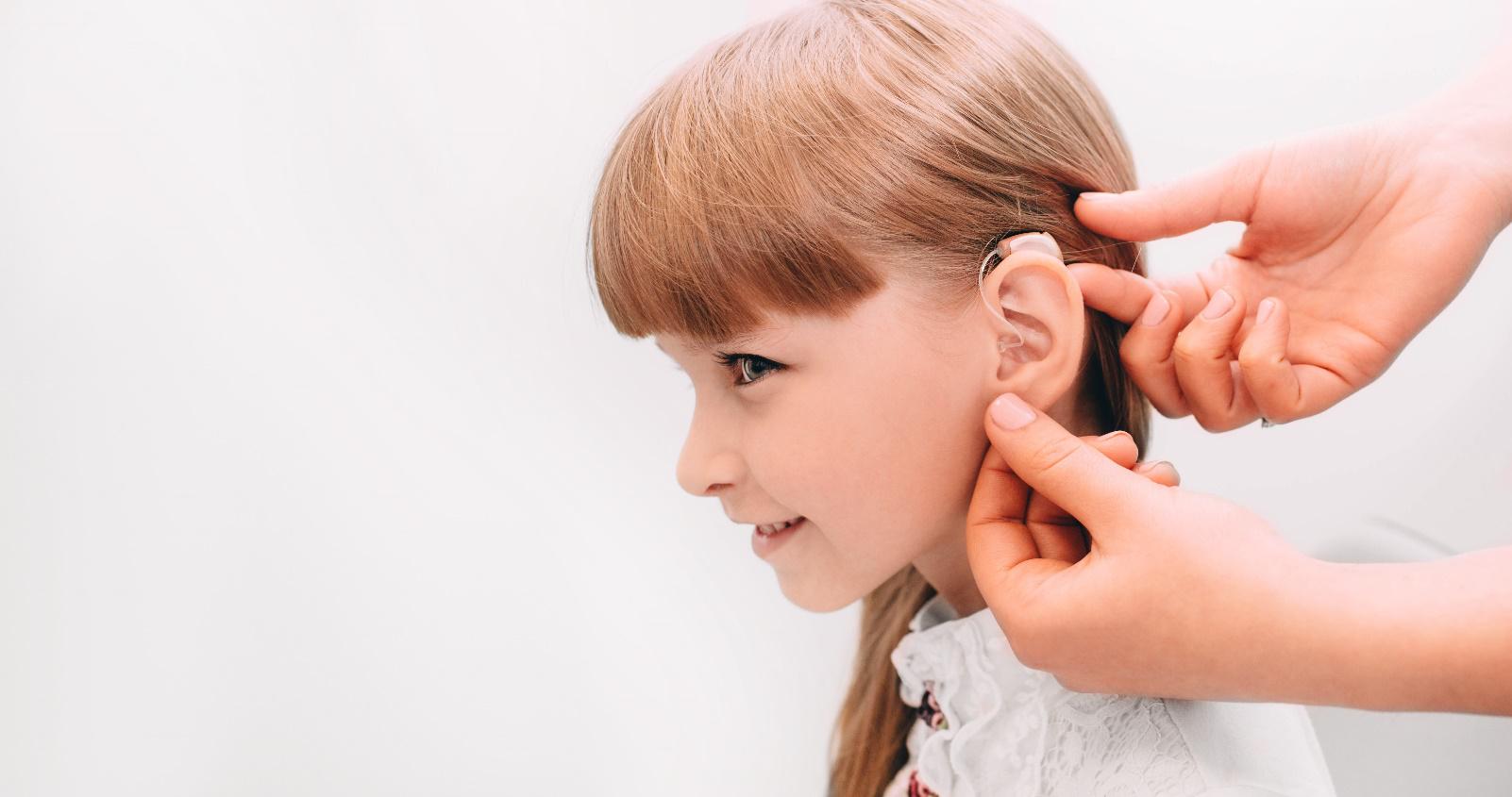 Hearing Device — Girl Wearing a Hearing Device in Sanford, FL