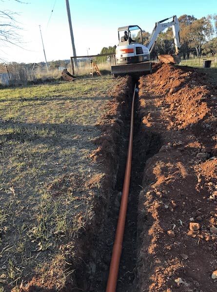 Pipe under construction — ASP Electrical Orange in Emu Swamp, NSW