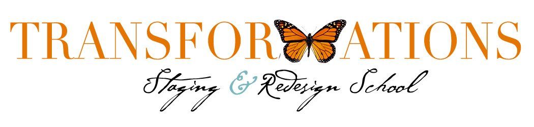 A logo for a company called transformations with a butterfly on it