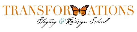 A logo for a company called transformations with a butterfly on it
