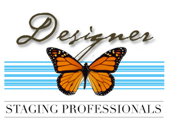 A logo for designers staging professionals with a butterfly