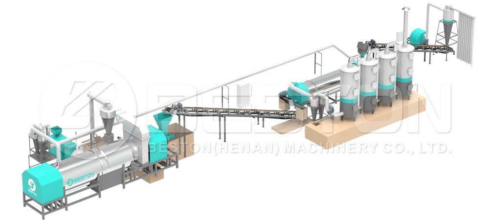 wood charcoal making machine