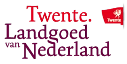 Twente. Landgoed van Nederland logo, with red text and a flag icon.