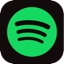 Spotify The spotify logo is a green circle with three lines on it.