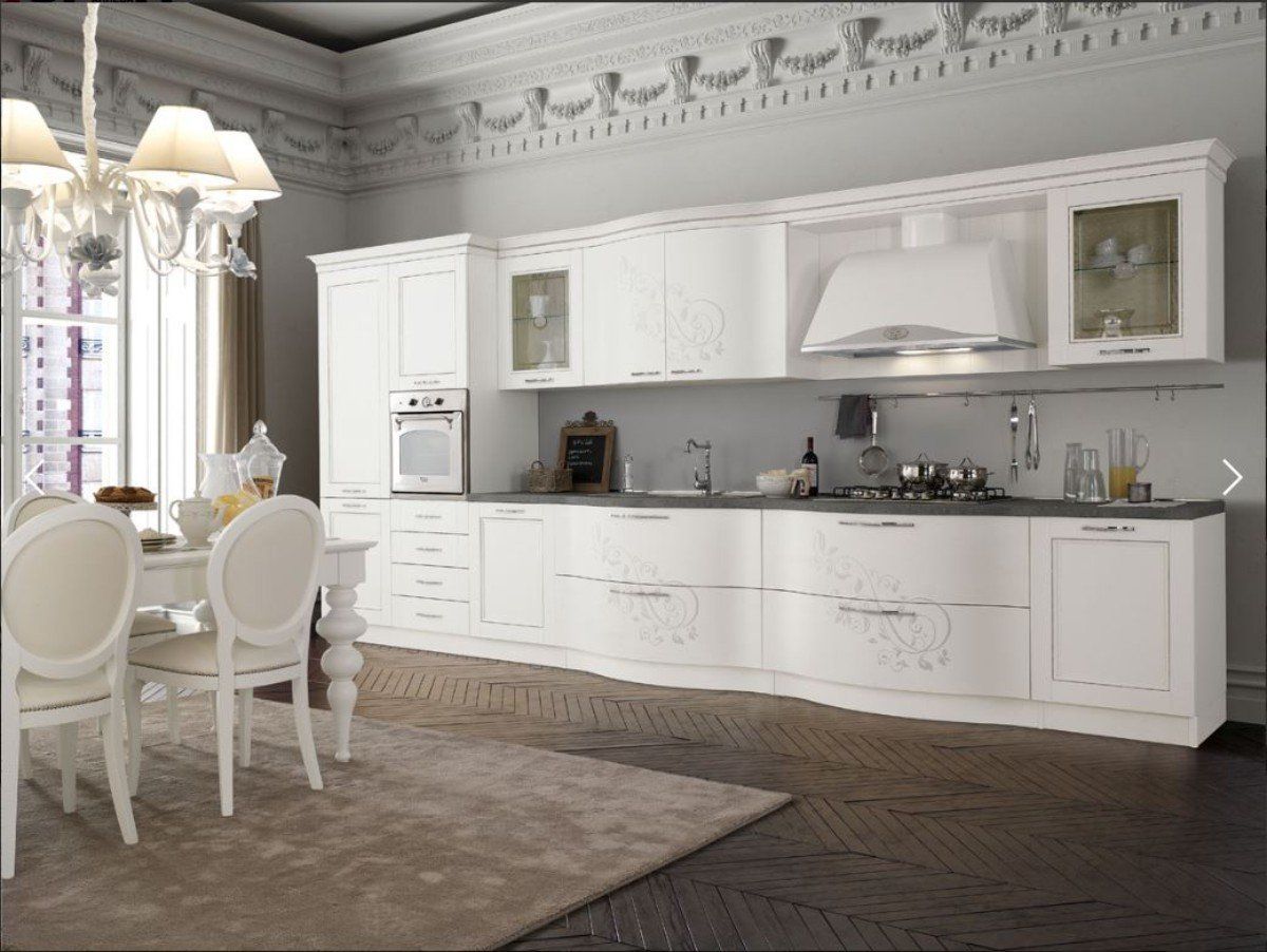 Cucina componibile moderna bianco laccato