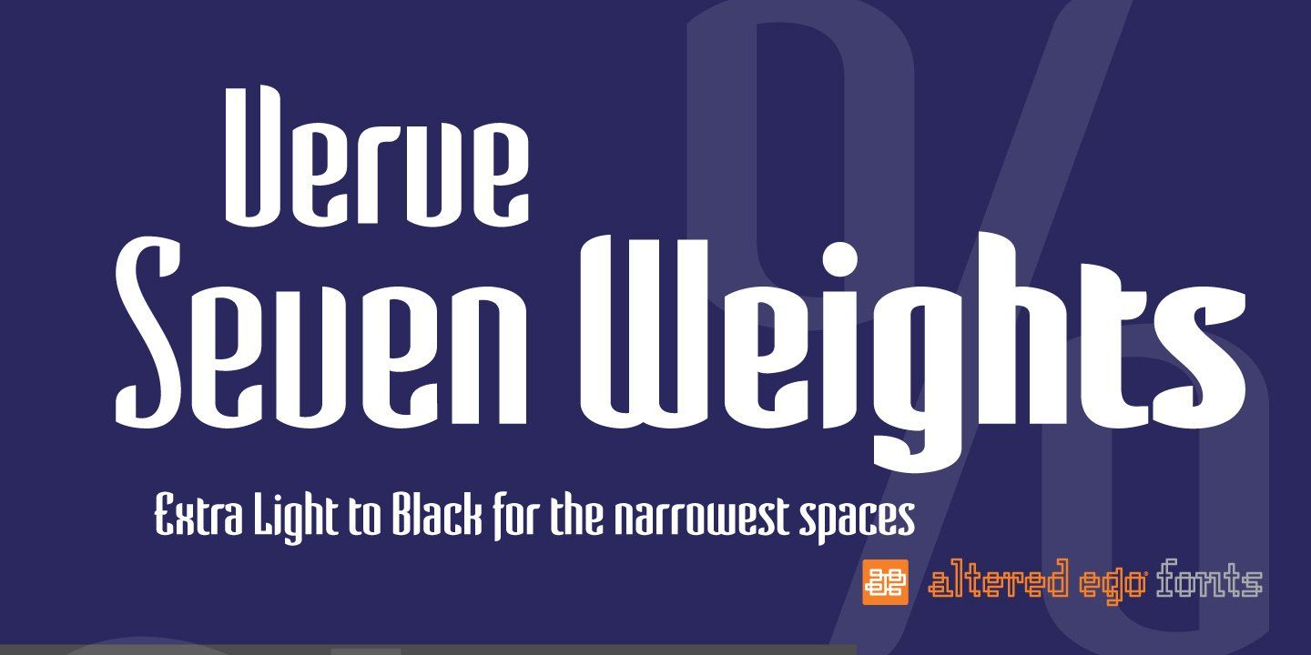 Verve Condensed Font Brian Sooy Altered Ego