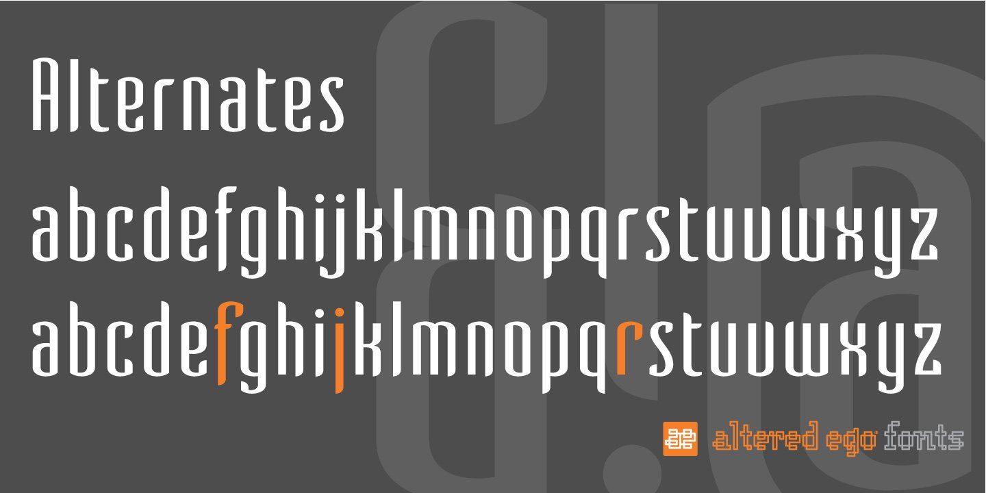 Verve Condensed Alternates Font Brian Sooy Altered Ego