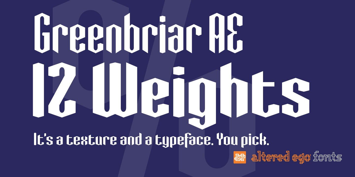 Greenbriar elegant modernist Font Brian Sooy Altered Ego