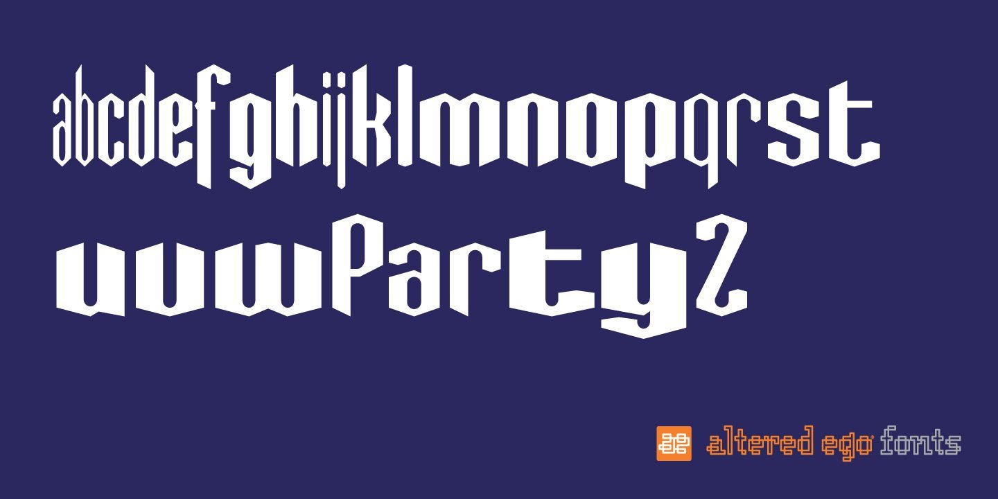 Greenbriar font characters