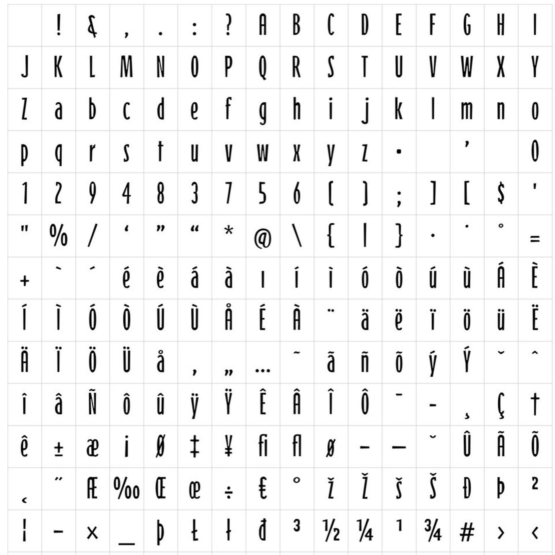 a set of letters and numbers on a white background .