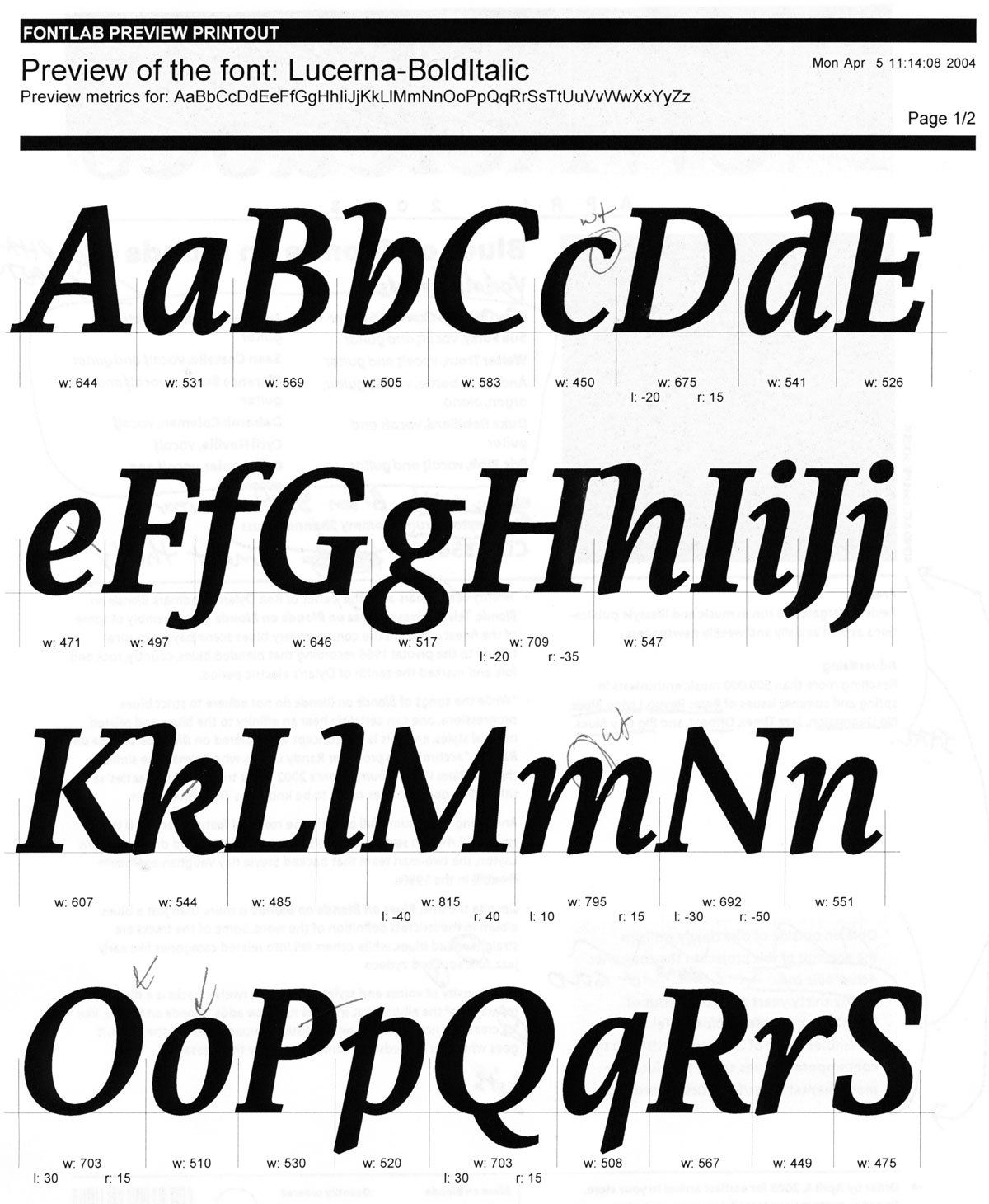 Lucerna Bible Font Progress Specimen